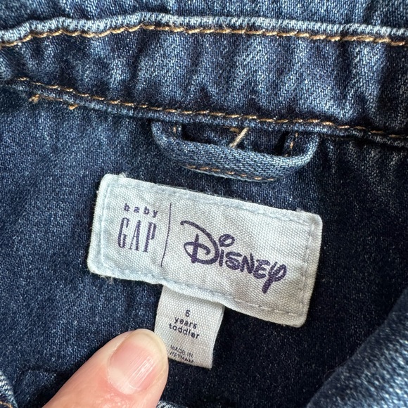 EUC GAP x Disney Kids Denim Jacket with Minnie Mouse Patch Girls 5 - Picture 4 of 4